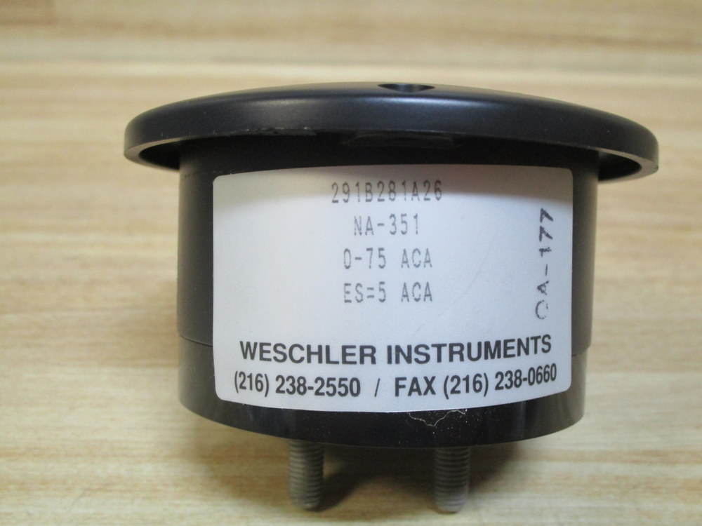Weschler Instruments 291B281A26 Ammeter 291B281A26