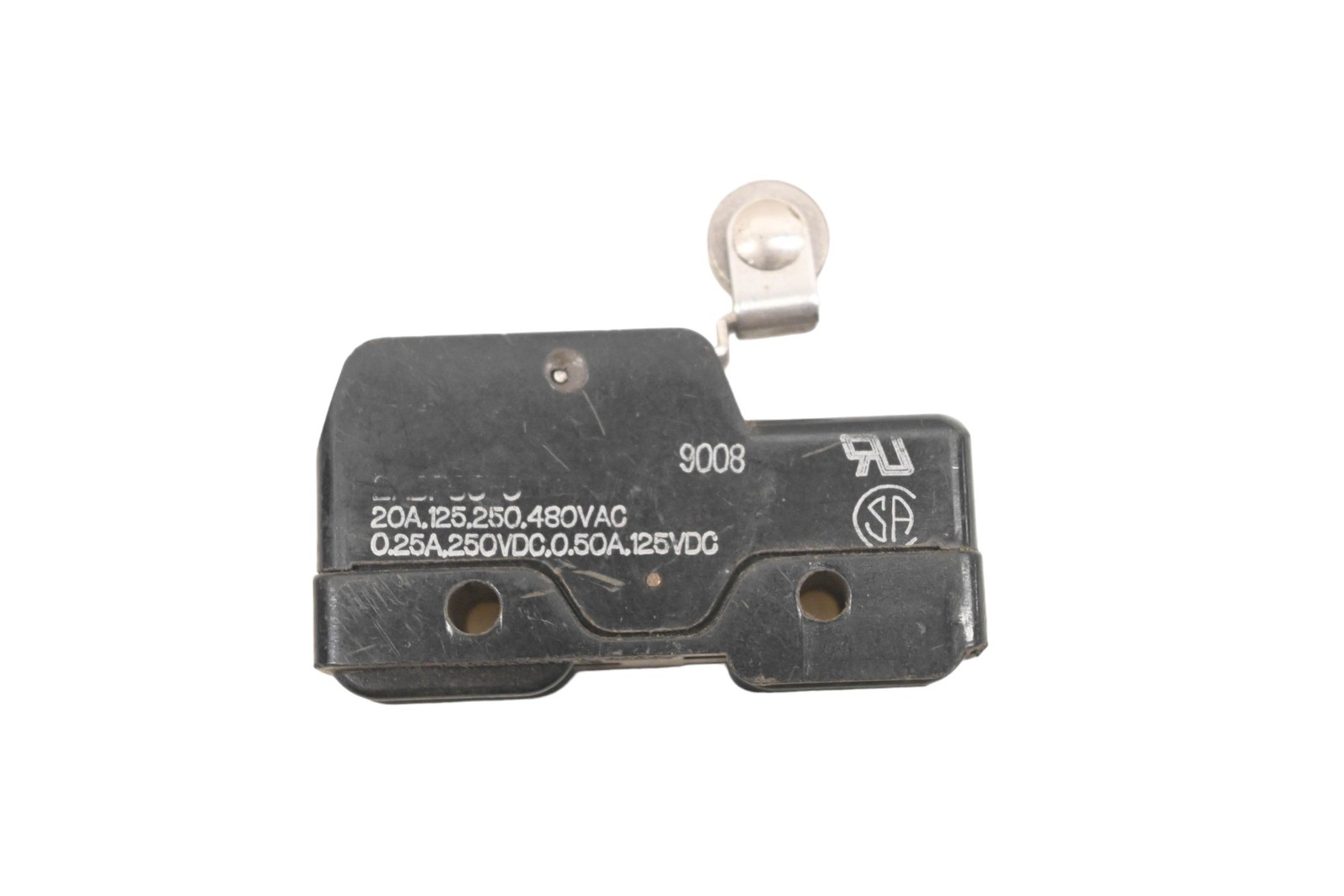 Unimax 9008 20A-125/250/480VAC .25A-250VDC .50A-125VDC Microswitch With Roller