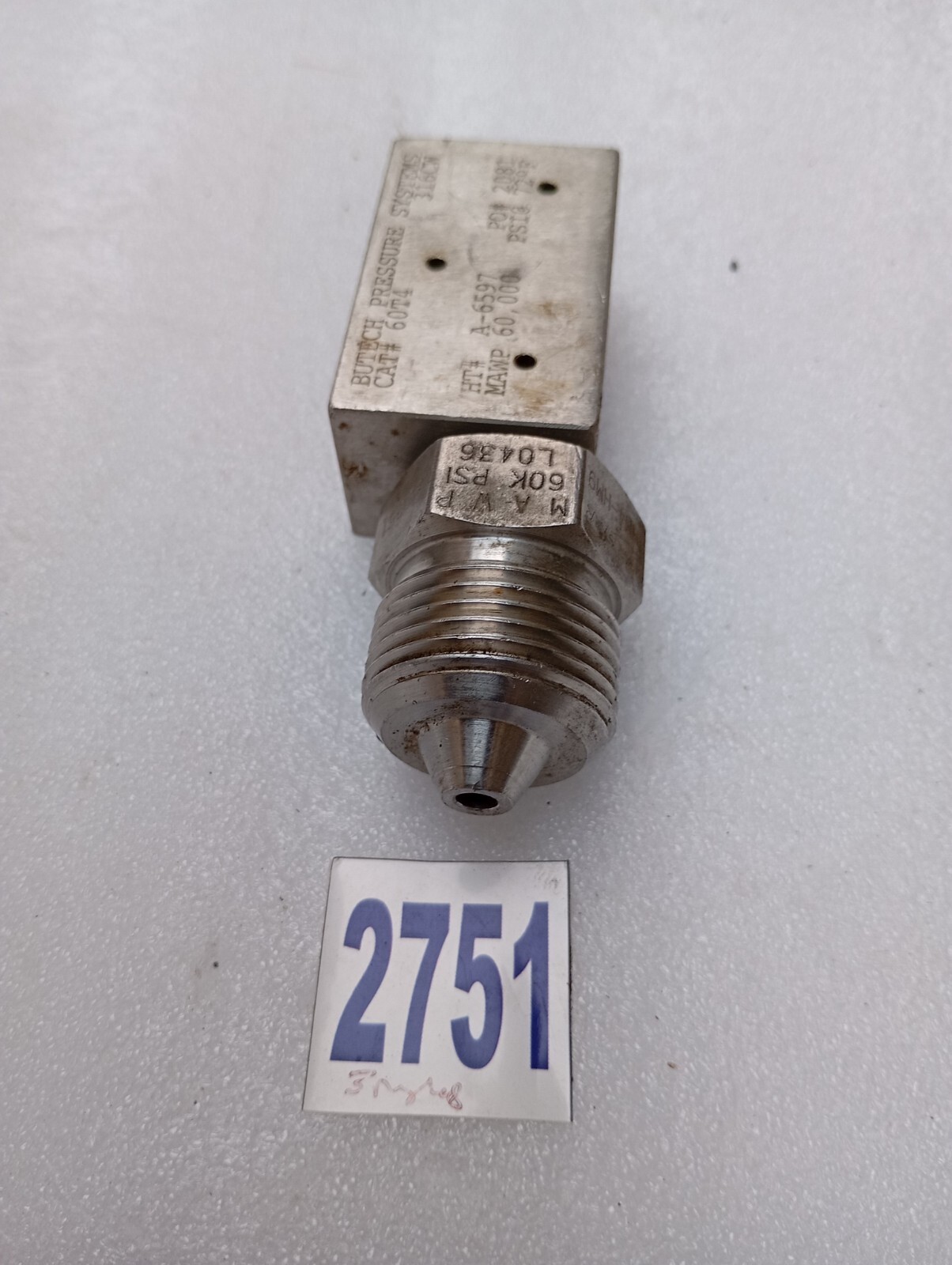 BUTECH PRESSURE SYSTEM CAT: 60T4 316CW
