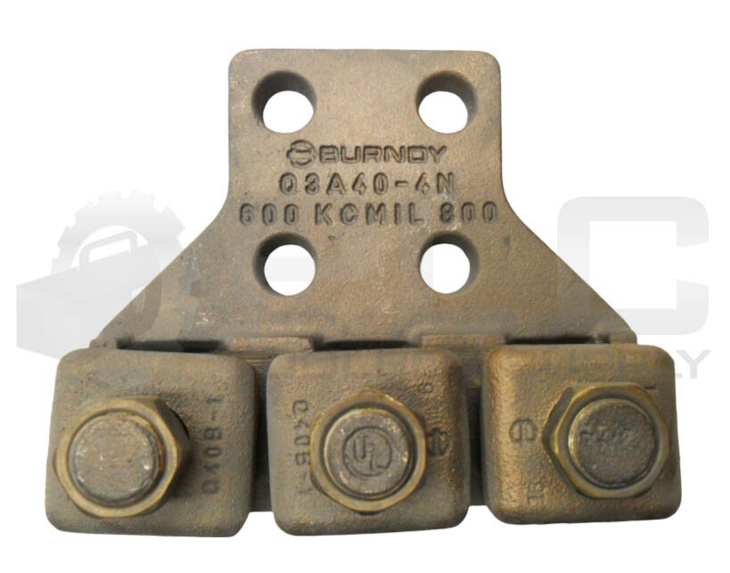 NEW BURNDY Q3A40-4N QUIKLUG TERMINAL 600 KCMIL 800 Q408-1