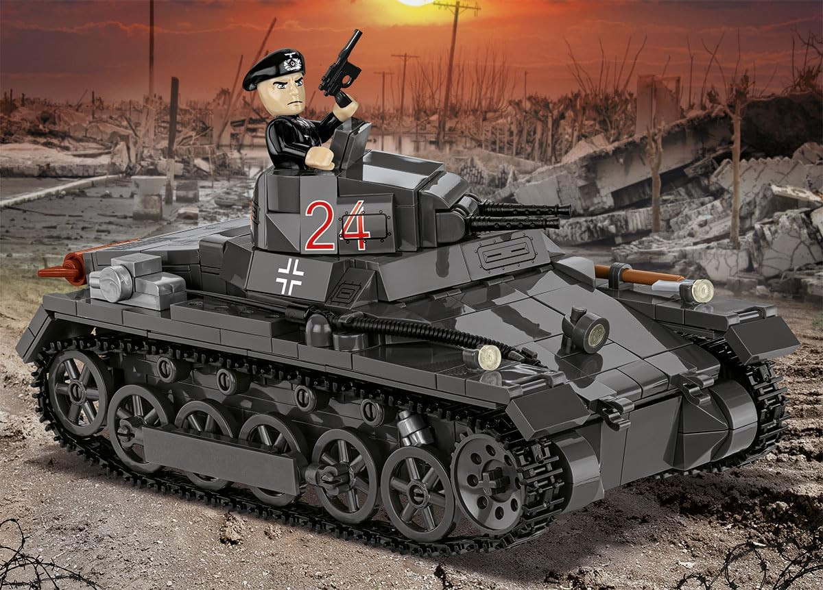 Historical Collection WWII Panzerkampfwagen I (France 1940) Tank Building Set, 6