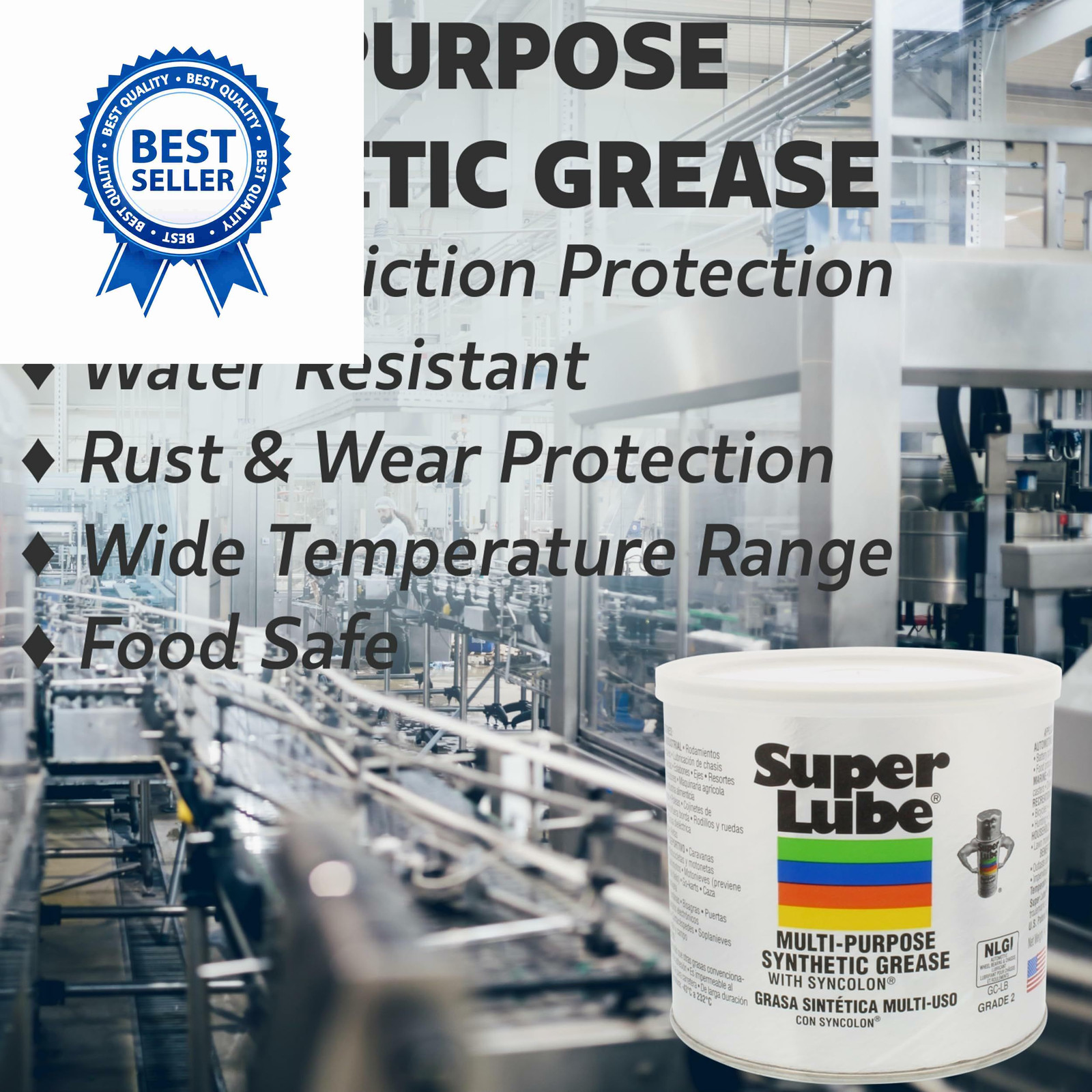 Super Lube Multi-Purpose Synthetic 3 oz Tube – Pack of 1, Translucent White