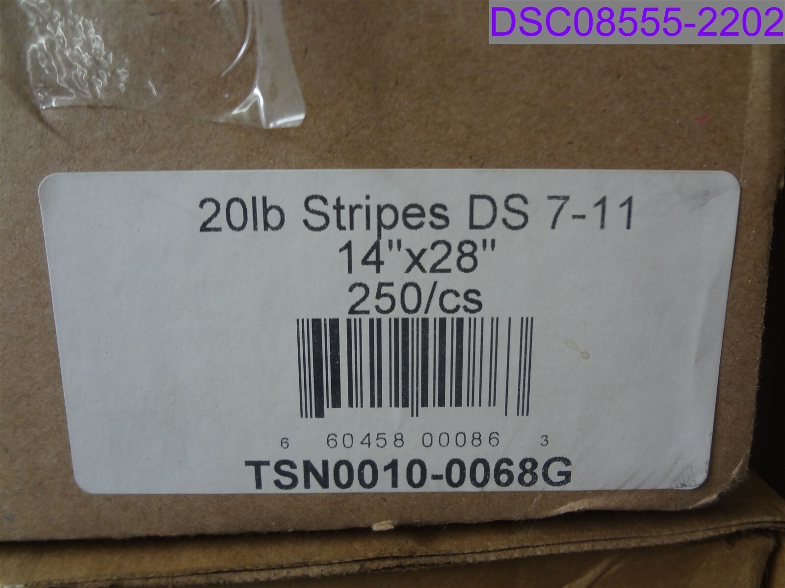 Qty = 250: Stripes 20lb Ice Bags 14″ x 28″ P/N TSN0010-0068G