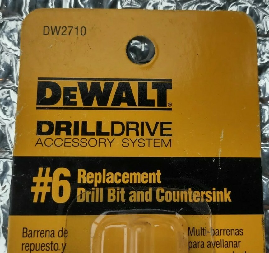 DEWALT DW2710, #6 REPLACEMENT DRILL BIT AND COUNTERSINK New!!