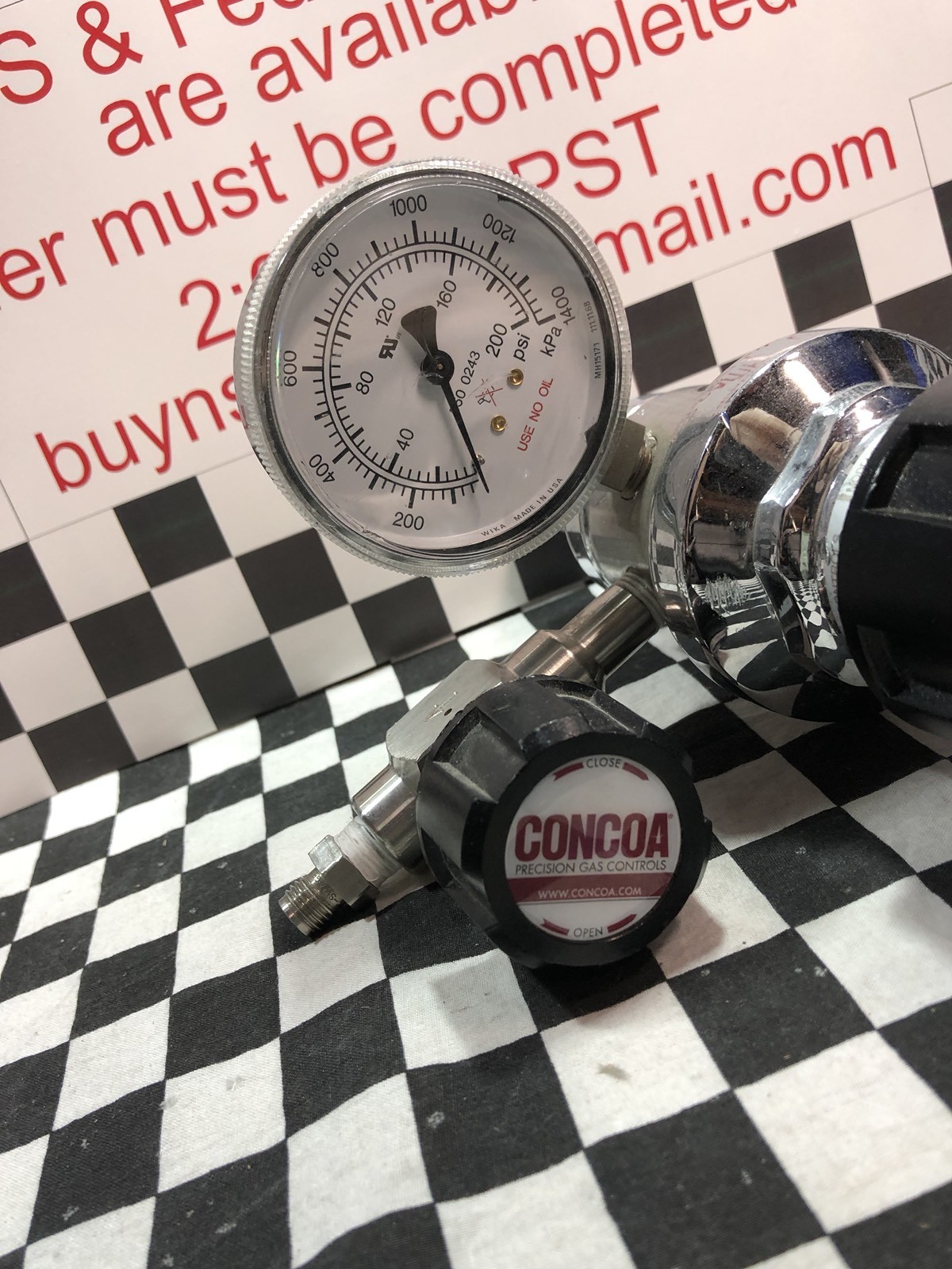 CONCOA REGULATOR WITH GAUGE, 212301-01-000, SHIPSAMEDAY,