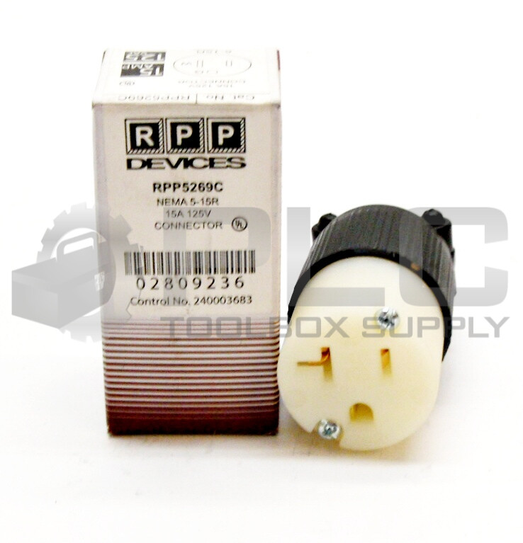 NEW RPP DEVICES RPP5369C STRAIGHT BLADE CONNECTOR 3 WIRE 20AMP 125VAC 5369-C