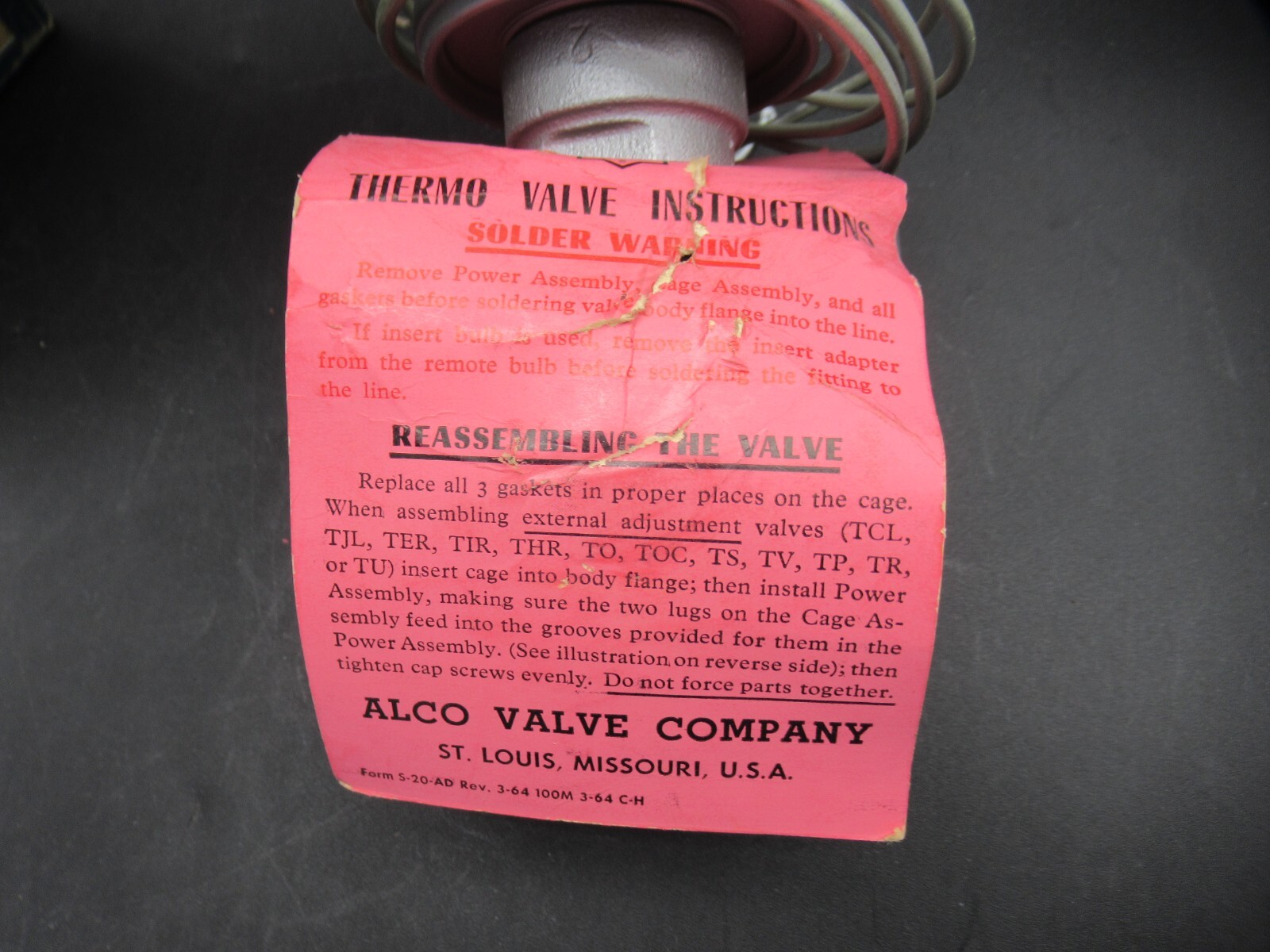 Alco XB1047-FW55-1B / TP800 18FW55 6A Multi Outlet Thermo Valve *NEW OLD STOCK*