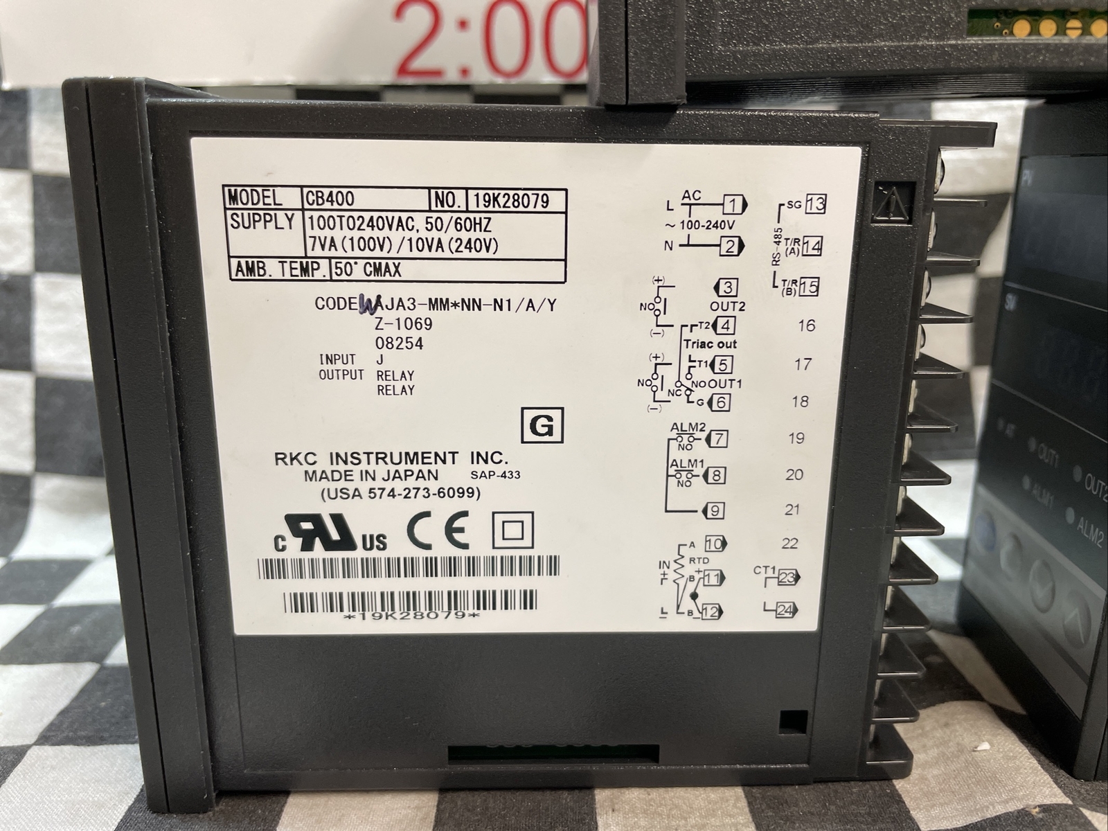 RKC CB400, TEMPERATURE CONTROLLER, AJA3-MM*NN-N1/A/Y, LOT OF 3, SHIPSAMEDAY