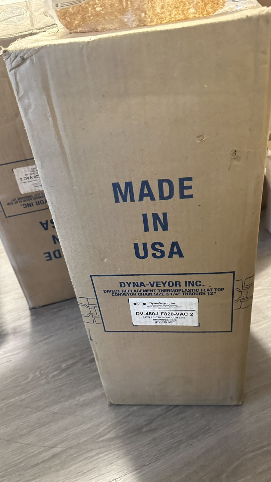 (2) NIB 50FT DYNA-VEYOR DV-450-LF820- VAC 2 LOW FRICTION / VACUM LINE 50 FT