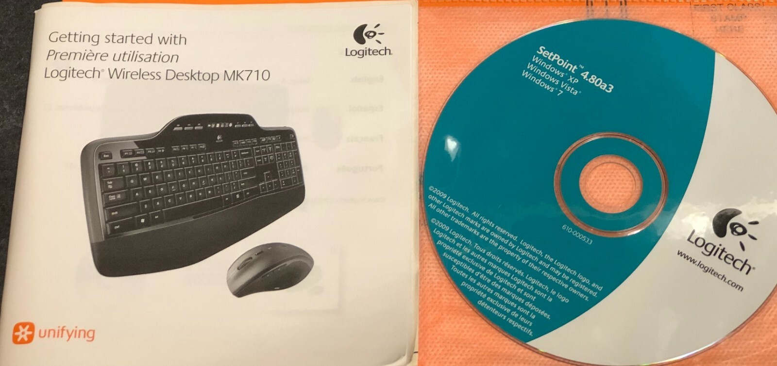 Logitech 610-000533 Setpoint 4.80a3 CD with manual.