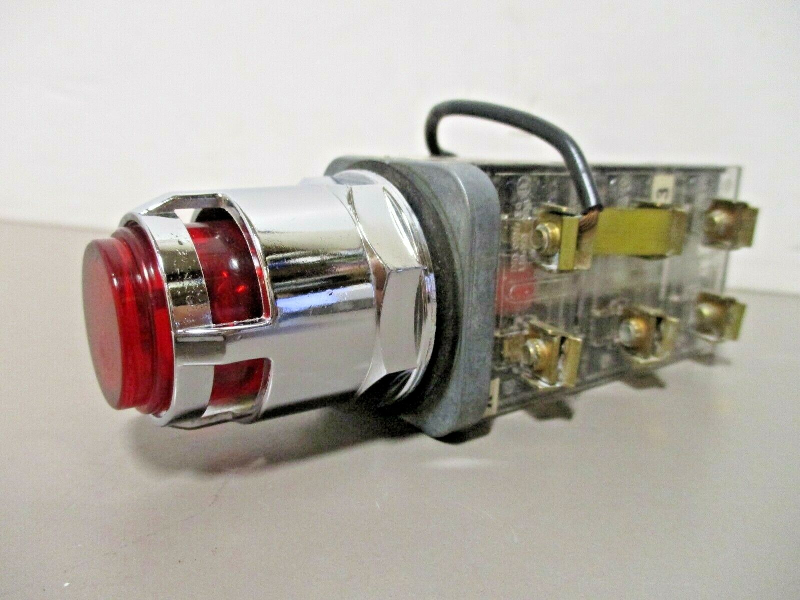 Furnas Electric 52PA6D2A Push to Test Pilot Momentary Red 24V Series-B