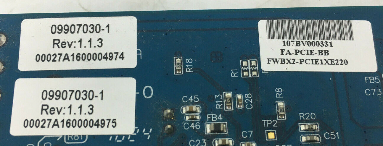 IOI Technology Corp FWBX2-PCIE1xE220 Rev 1.1.3 Dual Channel 4 Port IEEE1394-B