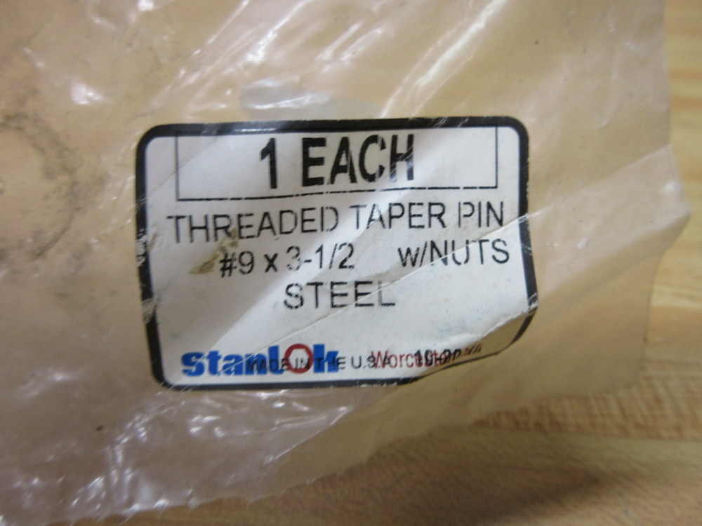 Stanlok #9 x 3-1/2 Threaded Taper Pin W/Nut #9312 (Pack of 3)