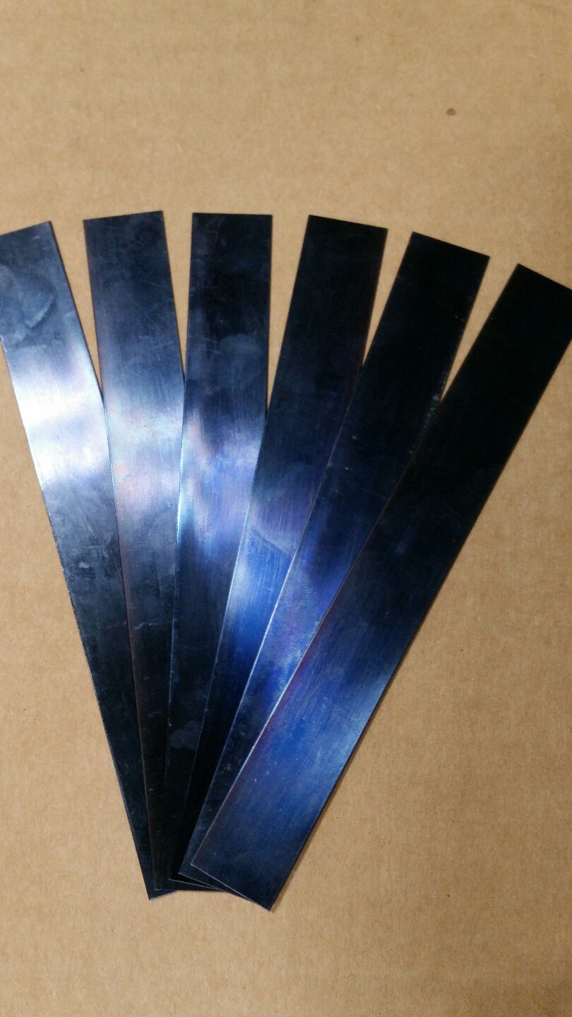 Blue Tempered Spring Steel Shim .020 Thick x 0.750″ Wide x 6″ ONE PIECE PER LOT