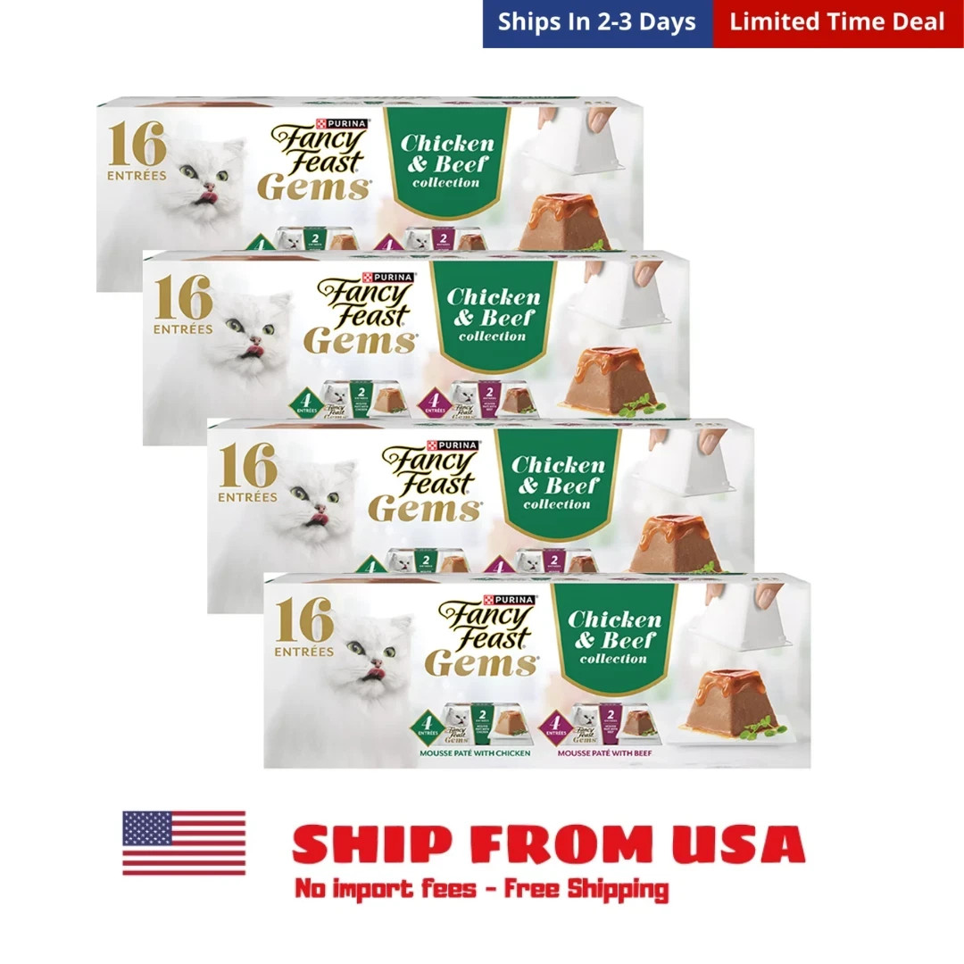 Fancy Feast Gems Chicken and Beef Flavor Wet Cat Food – 2oz/64ct