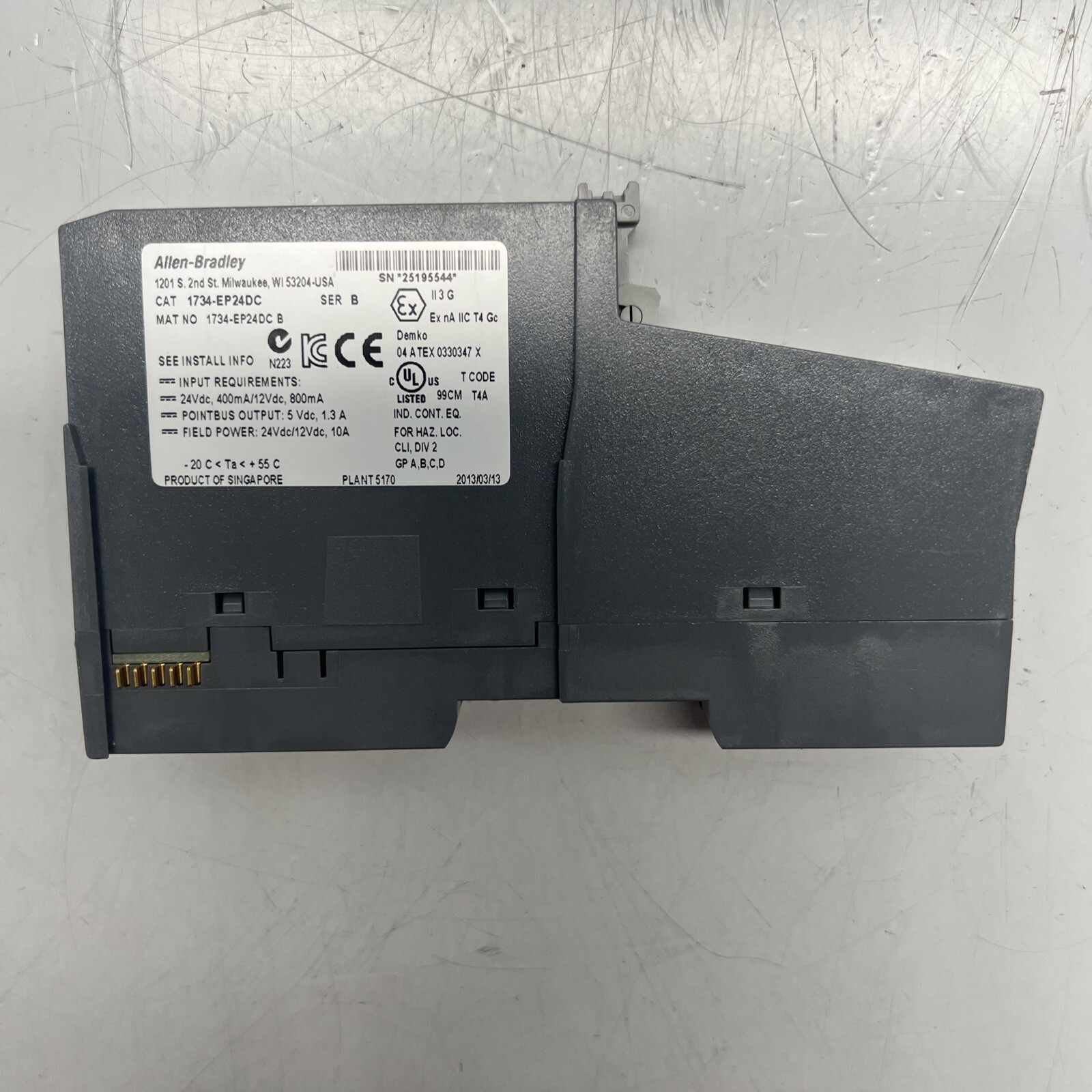 PRE-OWNED, ALLEN BRADLEY, 1734-EP24DC, SER B, POWER SUPPLY EXPANSION. (4i-2)