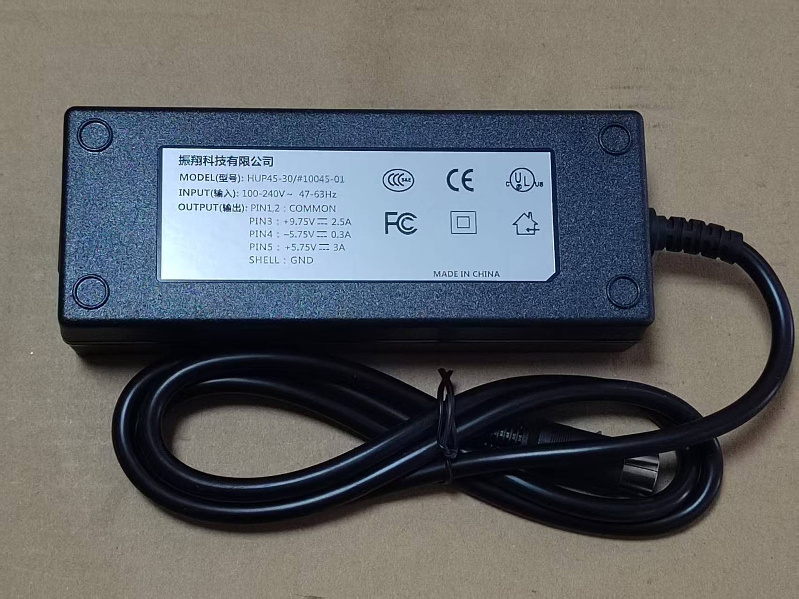 XP Power HUP45-30/#10045-01 Universal power five-pin plug/without screw cap