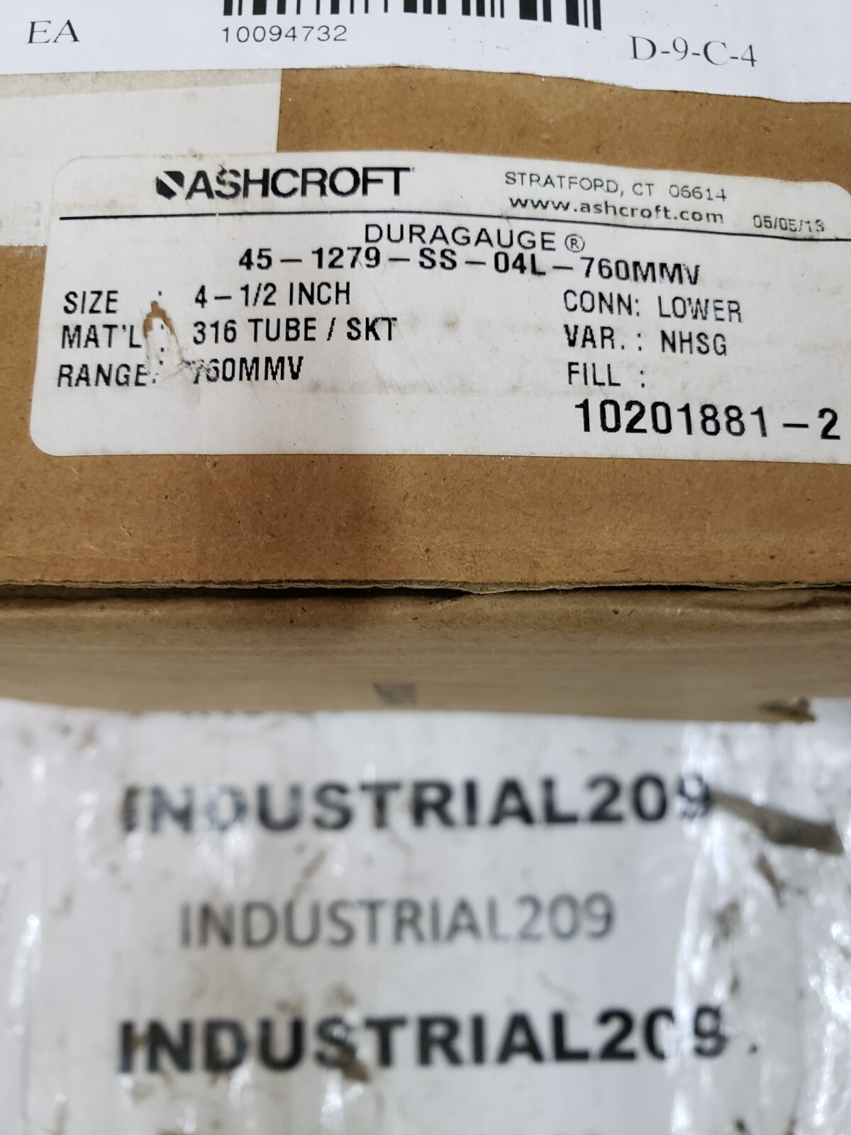 ASHCROFT 45-1279-SS-04L-15 DURAGAUGE