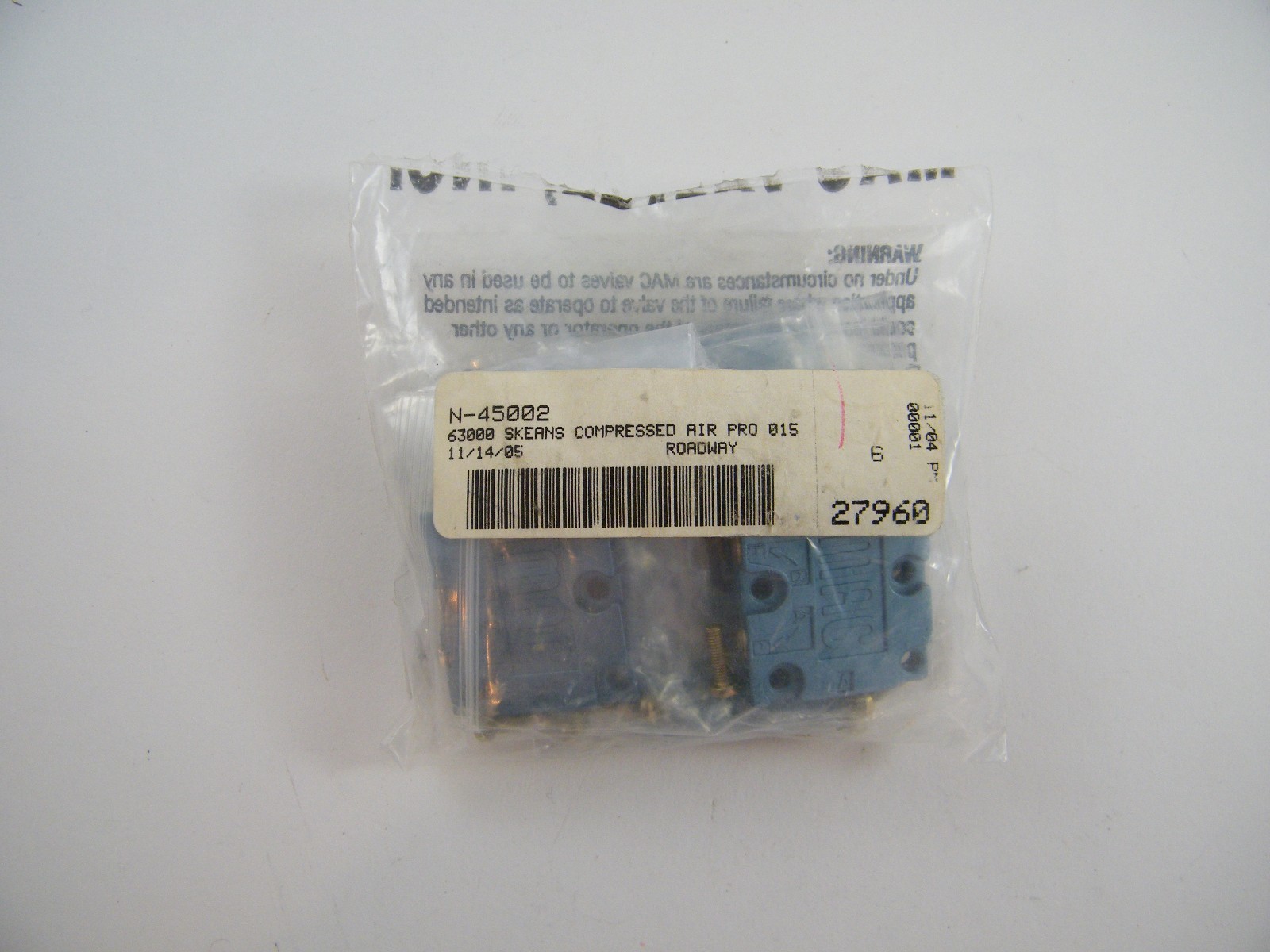 (6) NEW SKEANS COMPRESSED AIR PRO 015 MAC VALVES ~ N-45002 63000