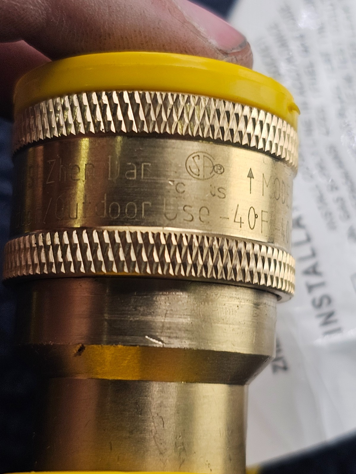 Zhen Dar QDD12: 1/2″ Gas Quick Connect, Disconnect Connector W/ Male Insert Plug