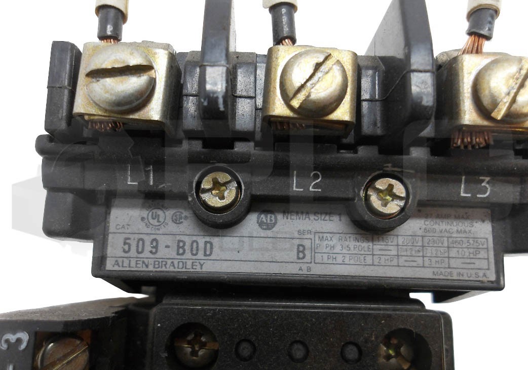 ALLEN BRADLEY 509-BOD /B W/ CB236 W/ 42185-800-01 W/ 595-A /B 595-AB /C *READ*