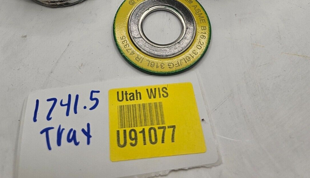 (QTY 20) Teadit SW316G.1.150IR, Spiral Wound Gasket, 913M, 1 ” 150# Class