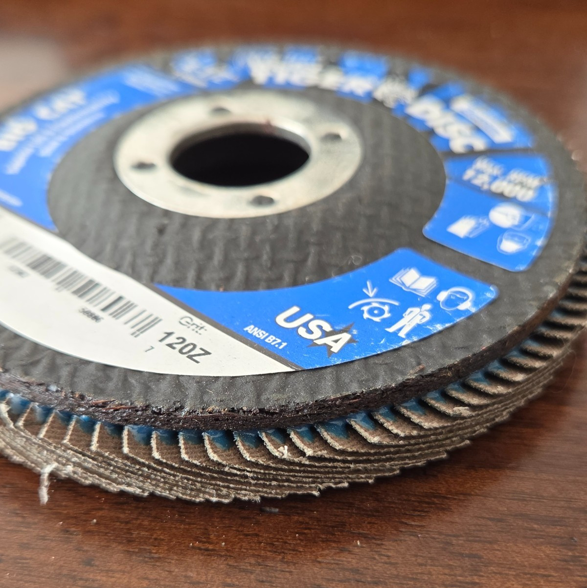 Weiler Tiger Big Cat 4 1/2″ X 7/8″ 120 Grit Type 27, 50806