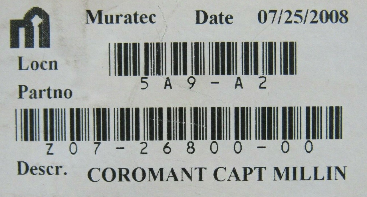 NEW SANDVIK Z07-26800-00 COROMANT CAPT MILLIN M-TOOL-P 5461-100-111 C4-DT-CS-11