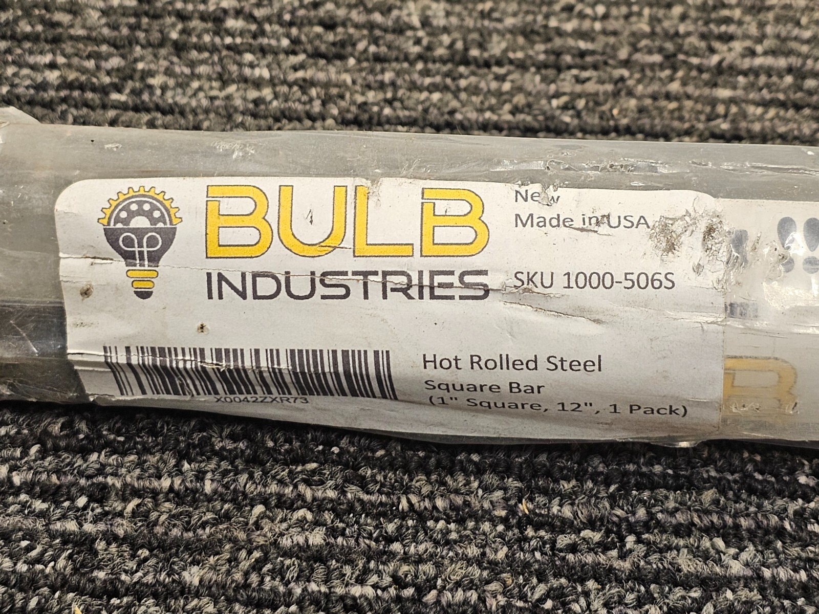 (QTY 2) Bulb Industries 1000-506S Hot Rolled Steel Round Bar 1″ Round, 12″