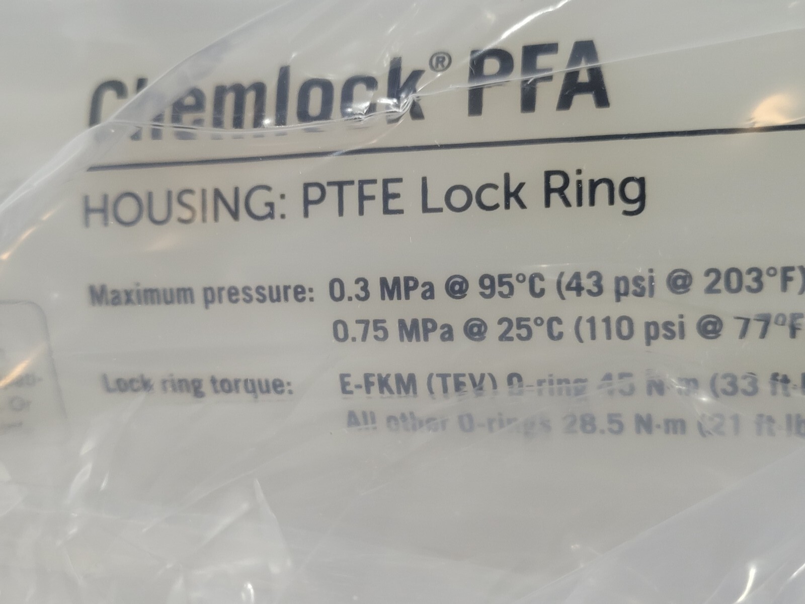 Entegris Chemlock PFA 11″ Housing PTFE Lock Ring YY5611280T