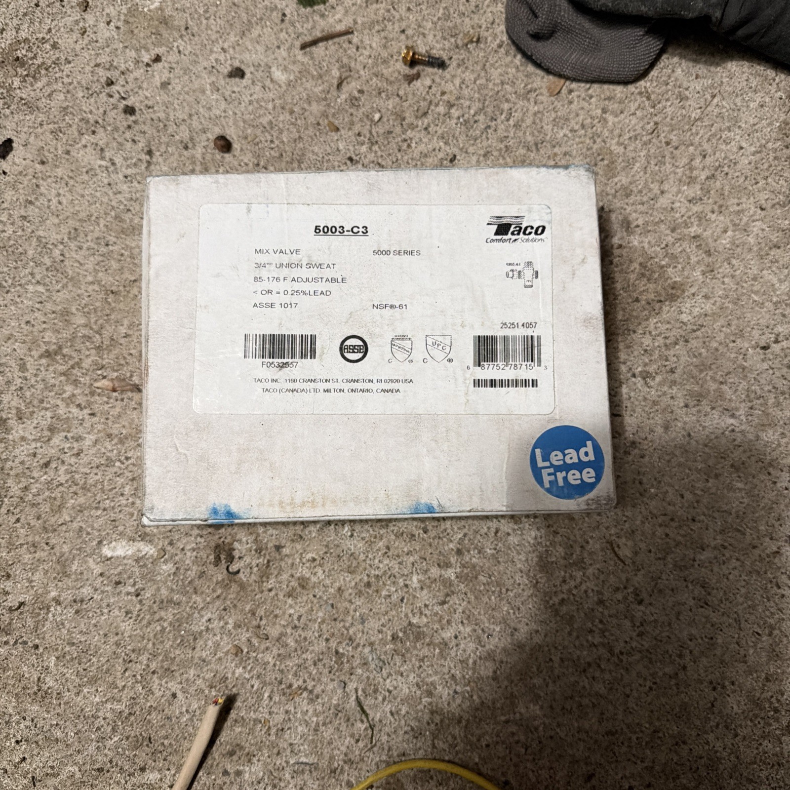 TACO 5003-C3 Mixing Valve, Forged Brass, 1 to 20 gpm 29YM45
