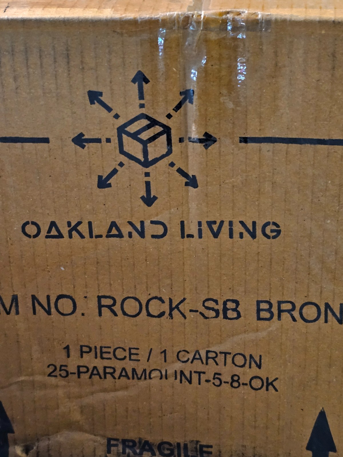 Oakland Living 24 inch Bronze Slate Stone Rock Cast Aluminum Downspout Gutter