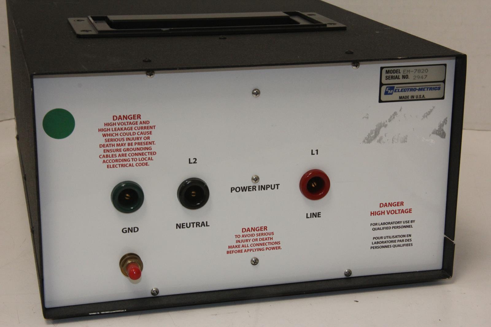 ELECTRO-METRICS EM-7820 Line Empedance Stabilization Network