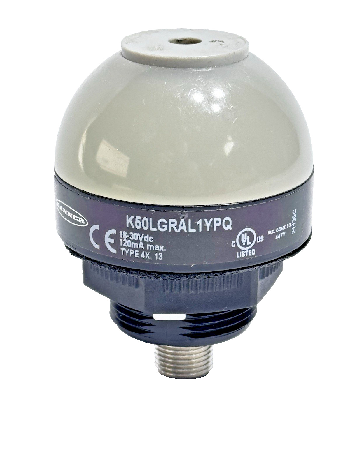 Banner K50LGRAL1YPQ K50 Series EZ-LIGHT: 3-Color Audible Indicator 18-30VDC