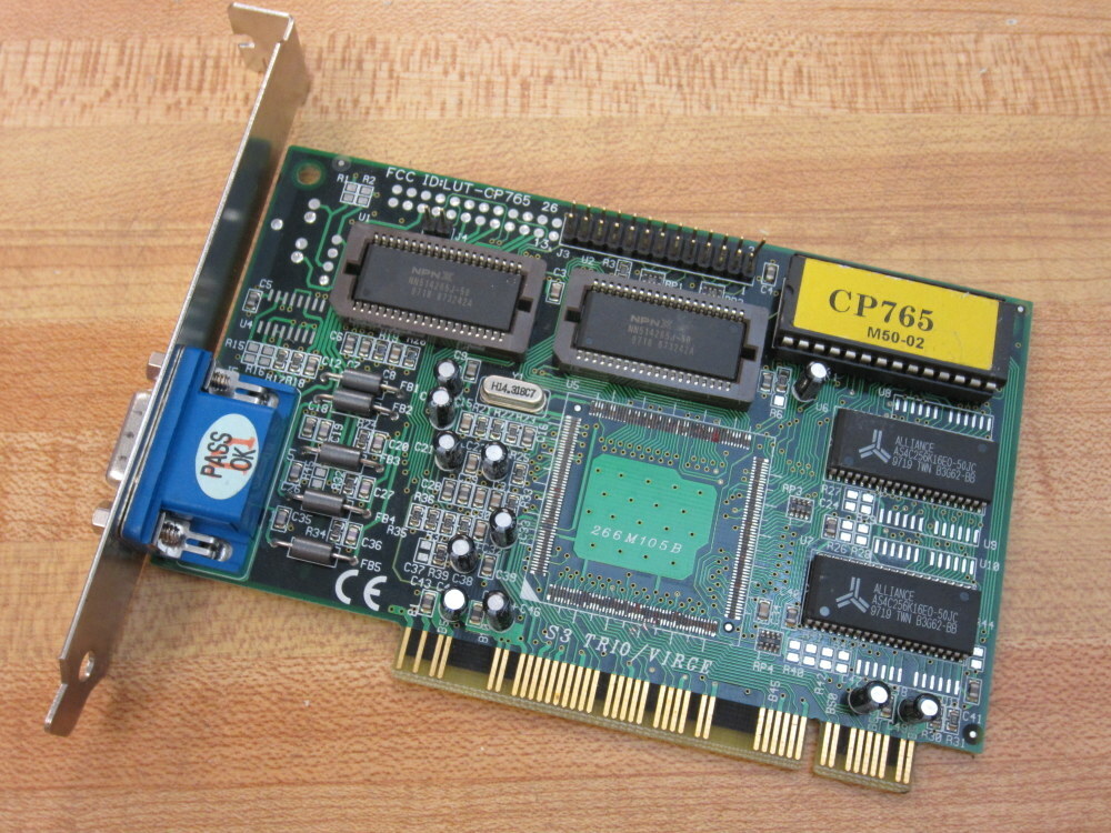 Part LUT-CP765 S3 Trio/Virge PCI Video Card CP765