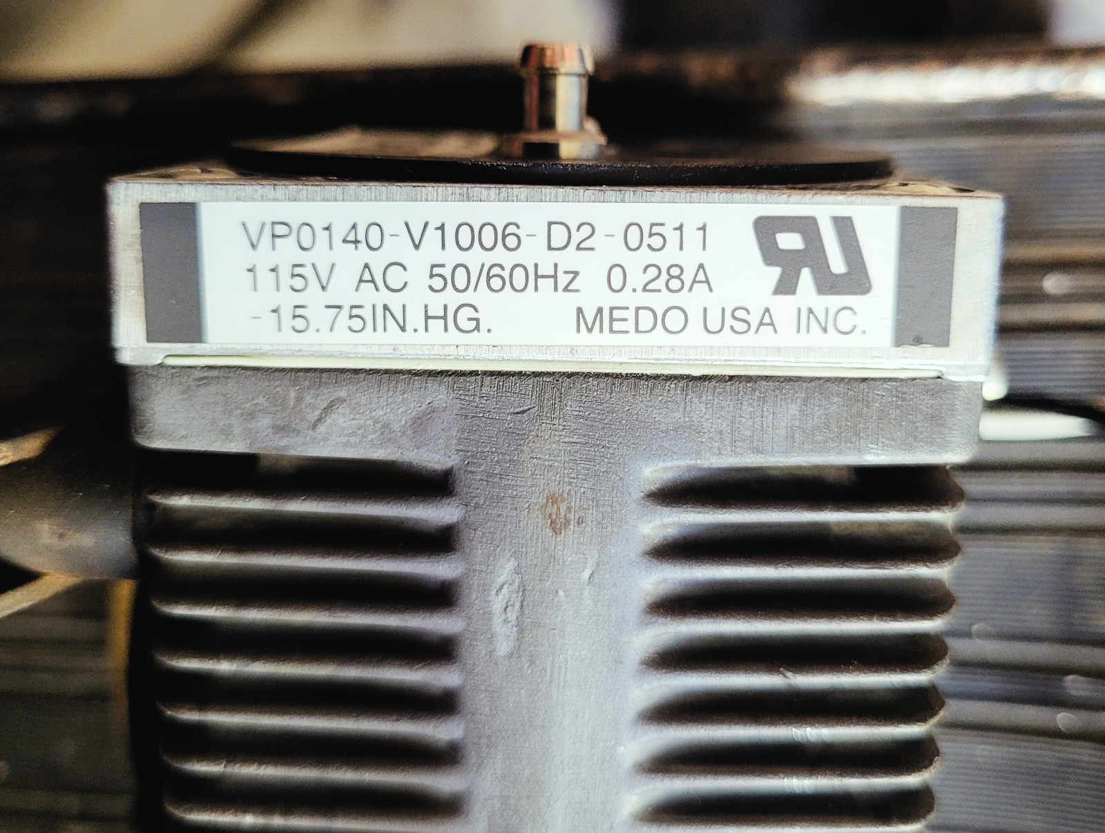 MEDO USA INC vacuum pump VP0140-V1006-D2-0511 115VAC 15.75 IN.HG.