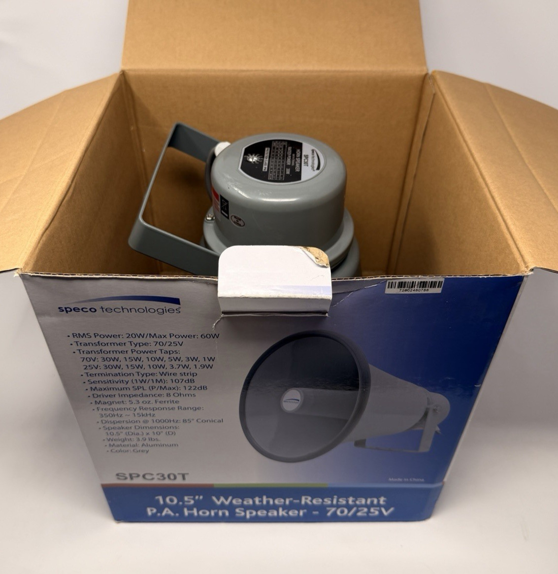 Speco Technologies SPC30T Weatherproof Speaker PA Horn