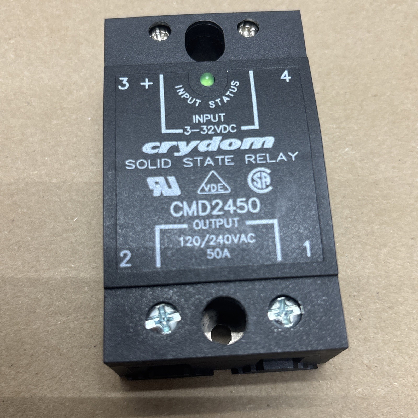 CRYDOM A2450 SOLID STATE RELAY 50A 240VAC 90-280VAC NEW IN OPEN BOX.FAST SHIPPIN