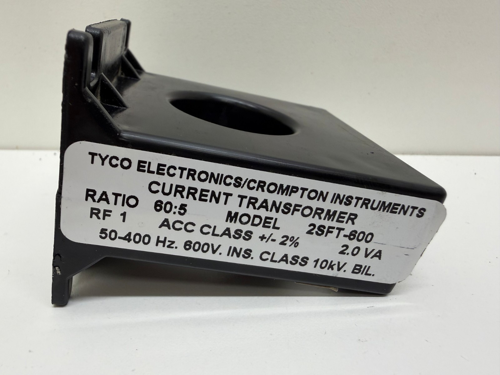 GOOD USED! TYCO ELECTRONICS RATIO 60:5 CURRENT TRANSFORMER 2SFT-600