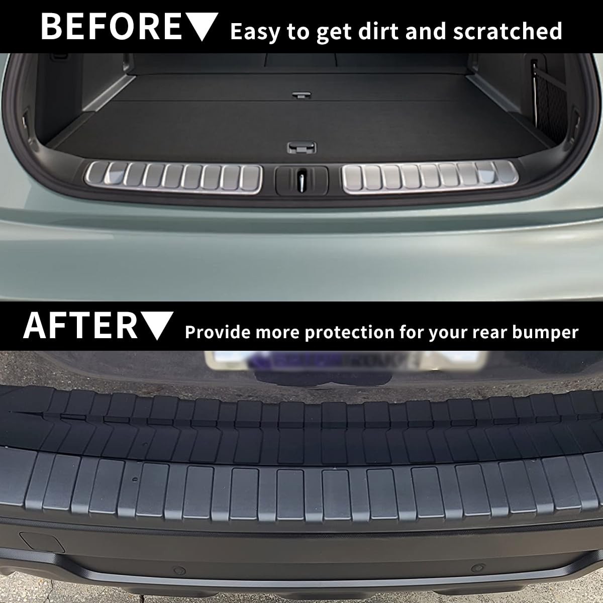 Rear Bumper Protector Guard Accessory Trim Cover Scratch Resistant Trunk Door…