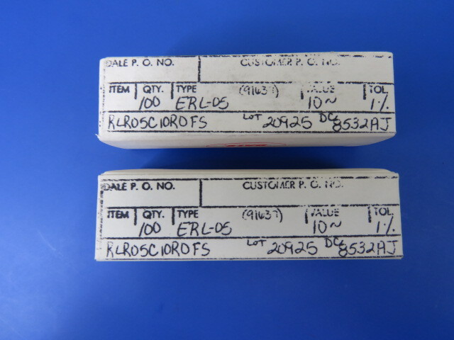 DALE RLR05C10R0FS Qty of 28 per Lot RES 10 OHM 1% 1/8W AXIAL;�1% 0.125W 1/8W T