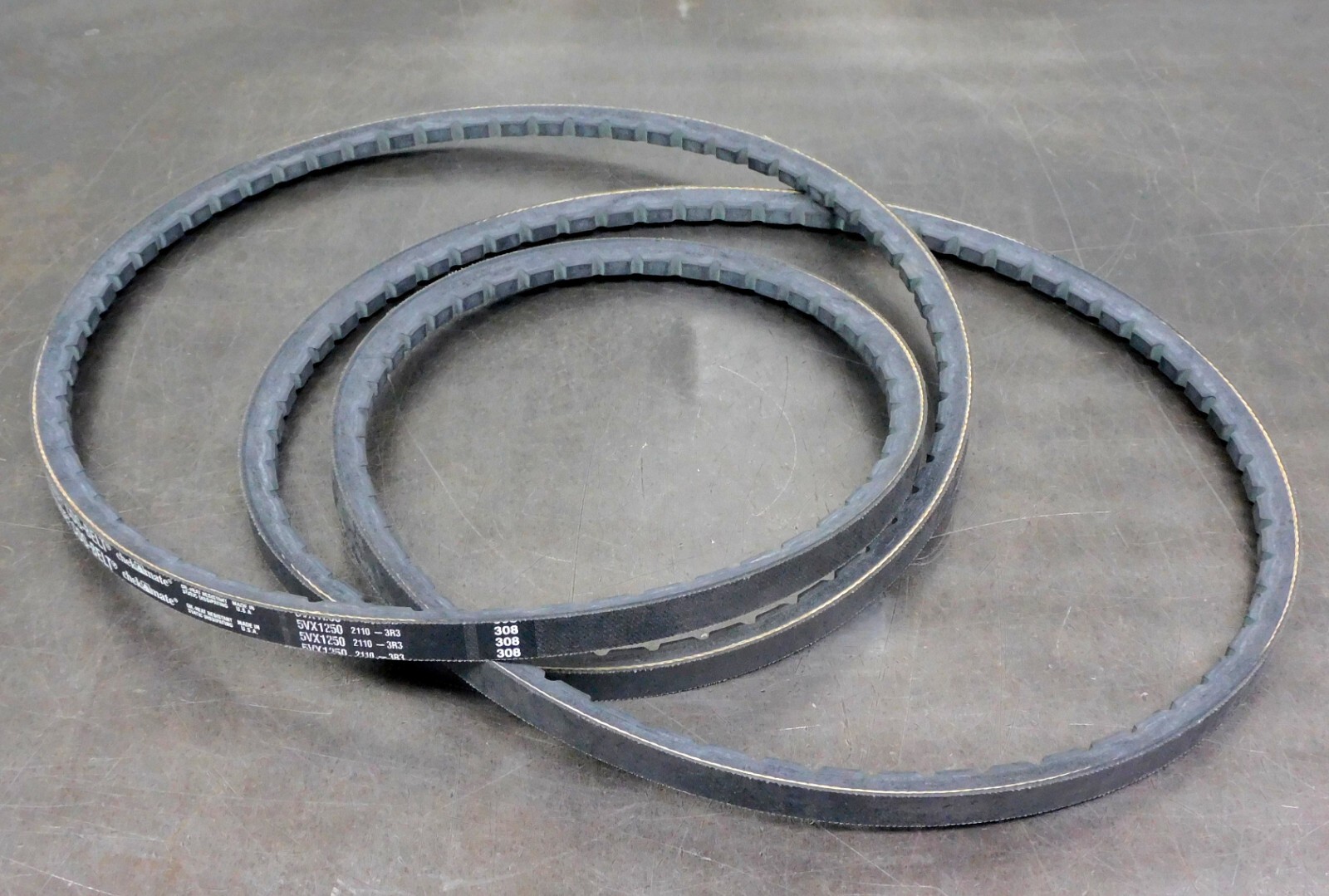 Carlisle – 5VX-1250 Section Cogged Wedge V- Belt Matched Set of Three (3)