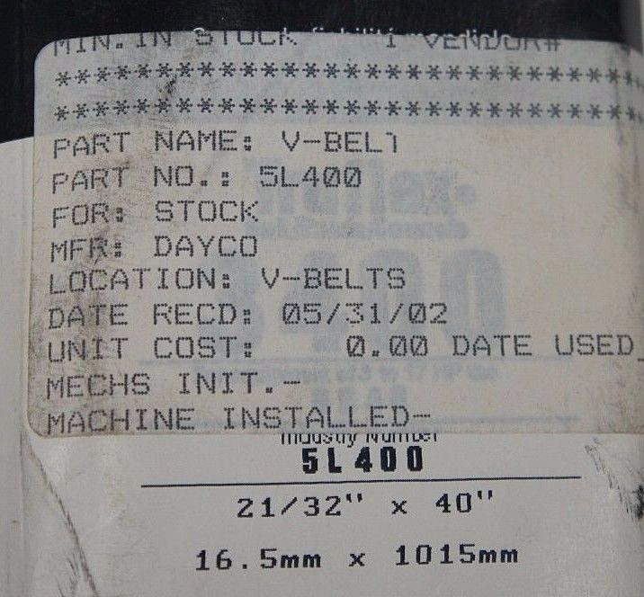 LOT OF 11 NEW GATES TRUFLEX V BELTS 5L400 4L700 3580 2550 2540