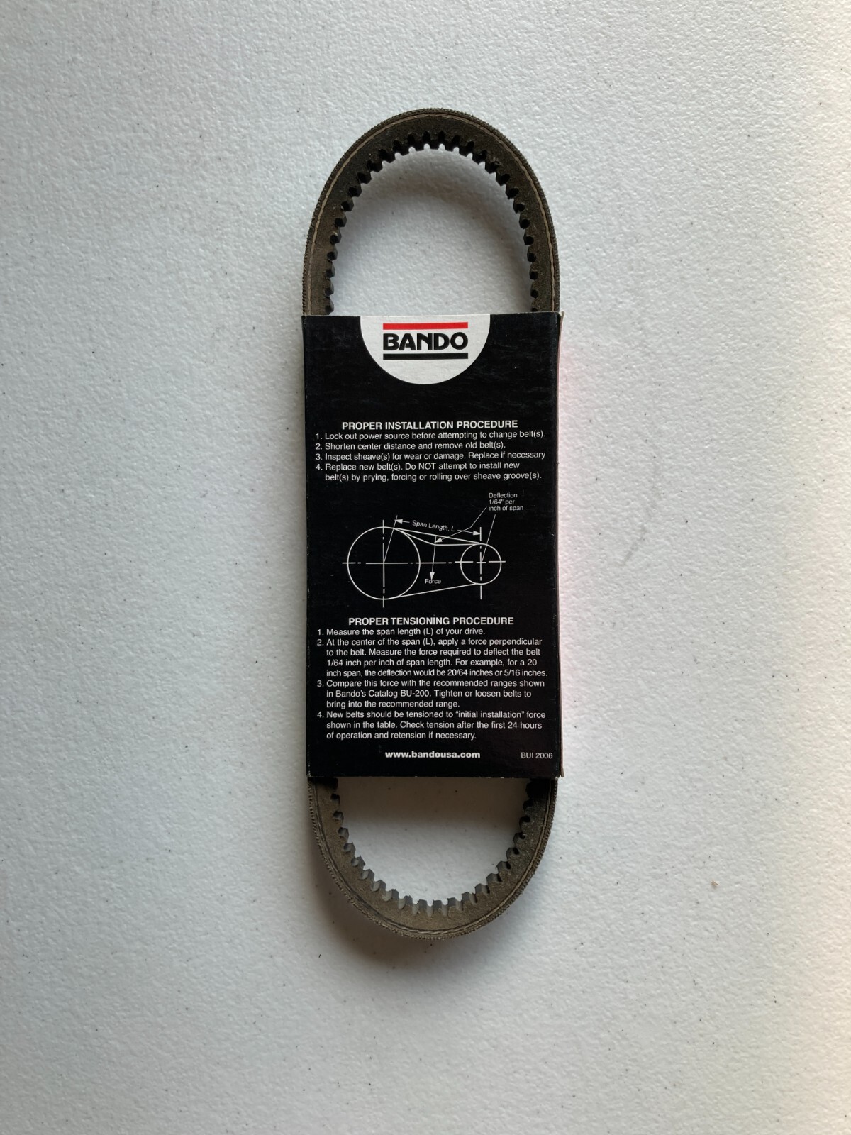 Bando Automotive Cogged V Belt 17250 25″ New Old Stock