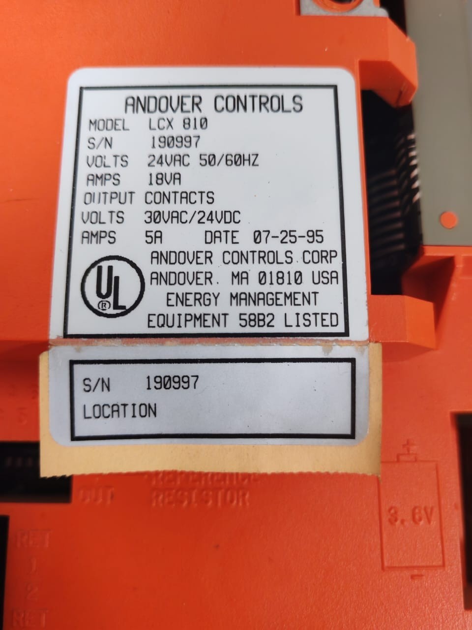 INFINITY ANDOVER CONTROLS LCX 810 24VAC 50/60HZ