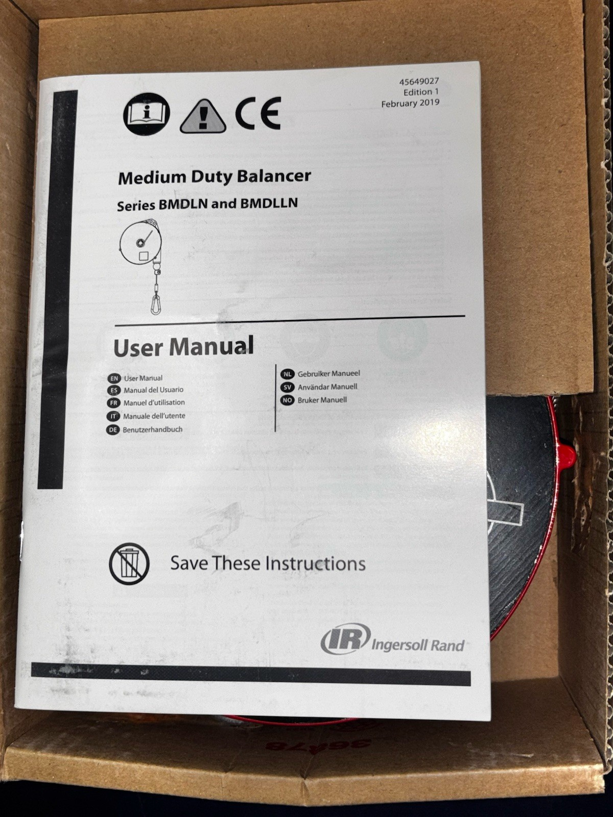 New Ingersoll Rand 4.4-8.8 LB Medium Duty Tool Balancer BMDLN.4