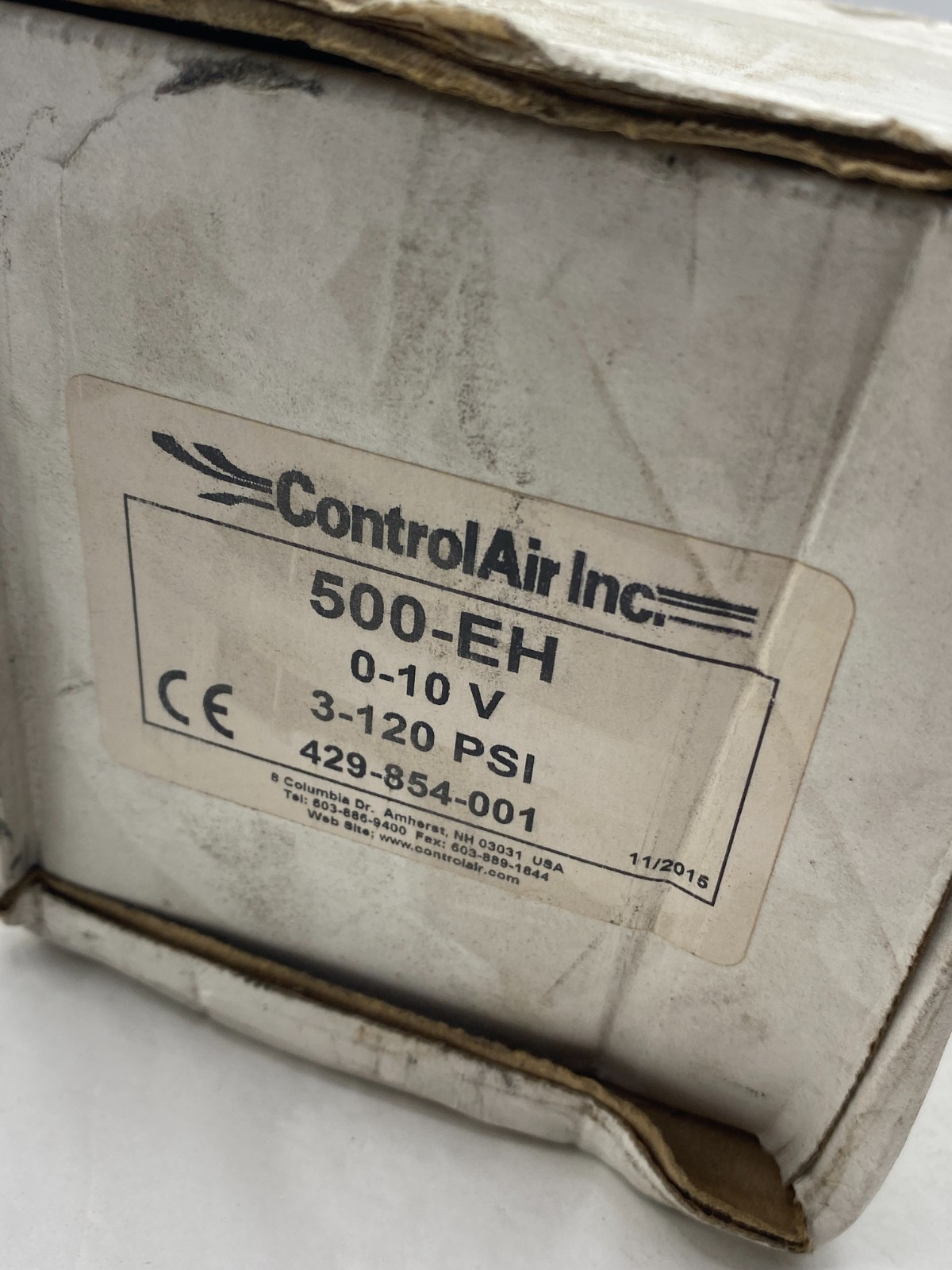 CONTROL AIR TYPE 500X E/P TRANSDUCER INPUT 0-10V 3-120 PSIG 123-150 PSIG 🎯