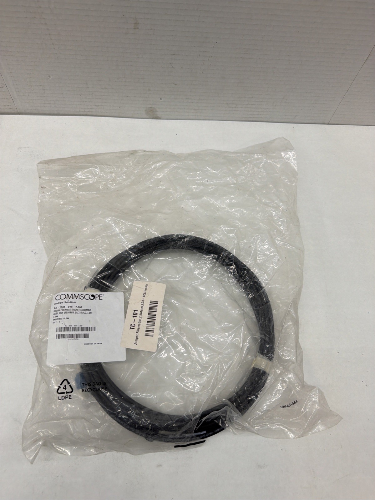 Commscope FJ-2SM-015-7.5M Single Mode Fiber Distribution Cable