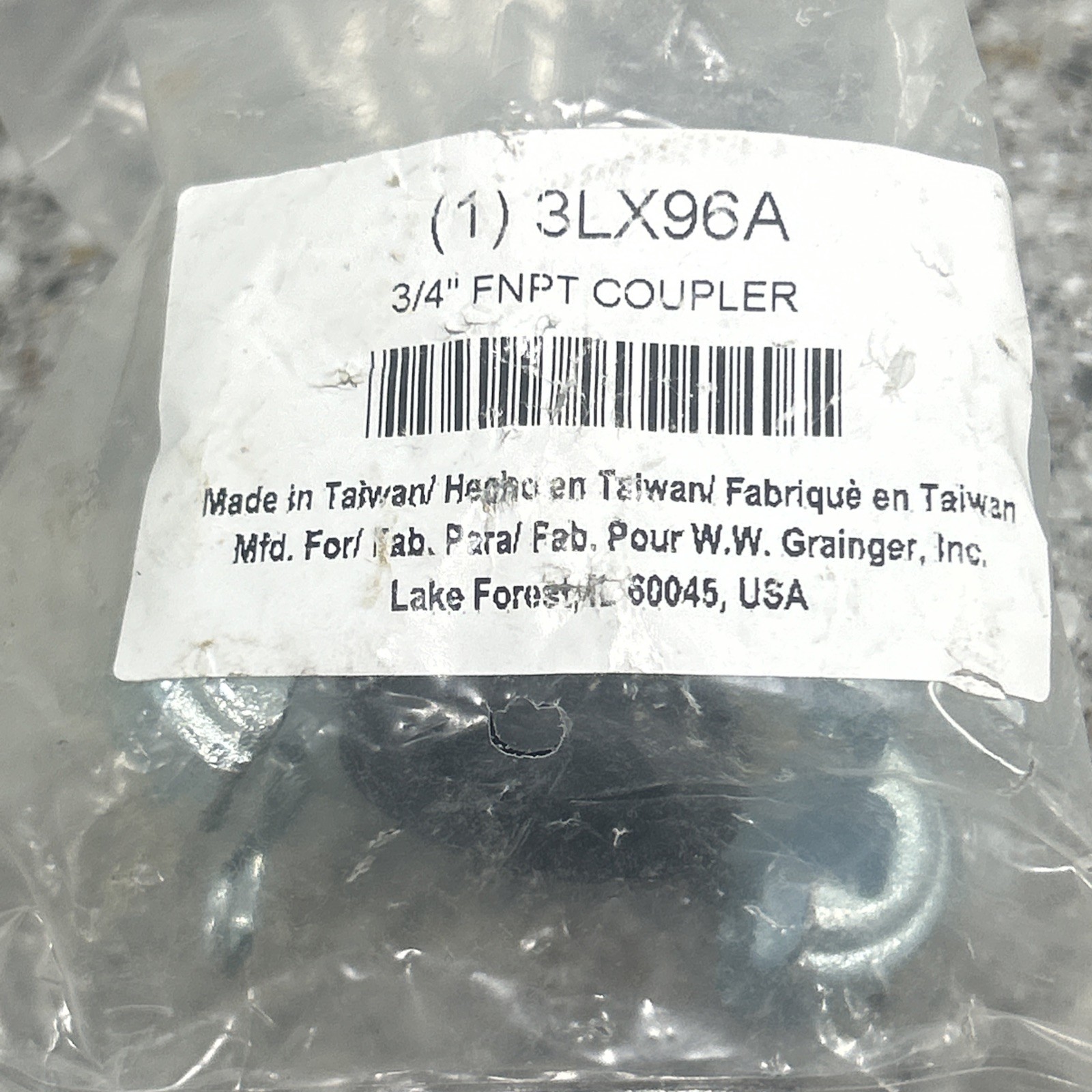 Grainger 3LX96A Coupling 3/4″