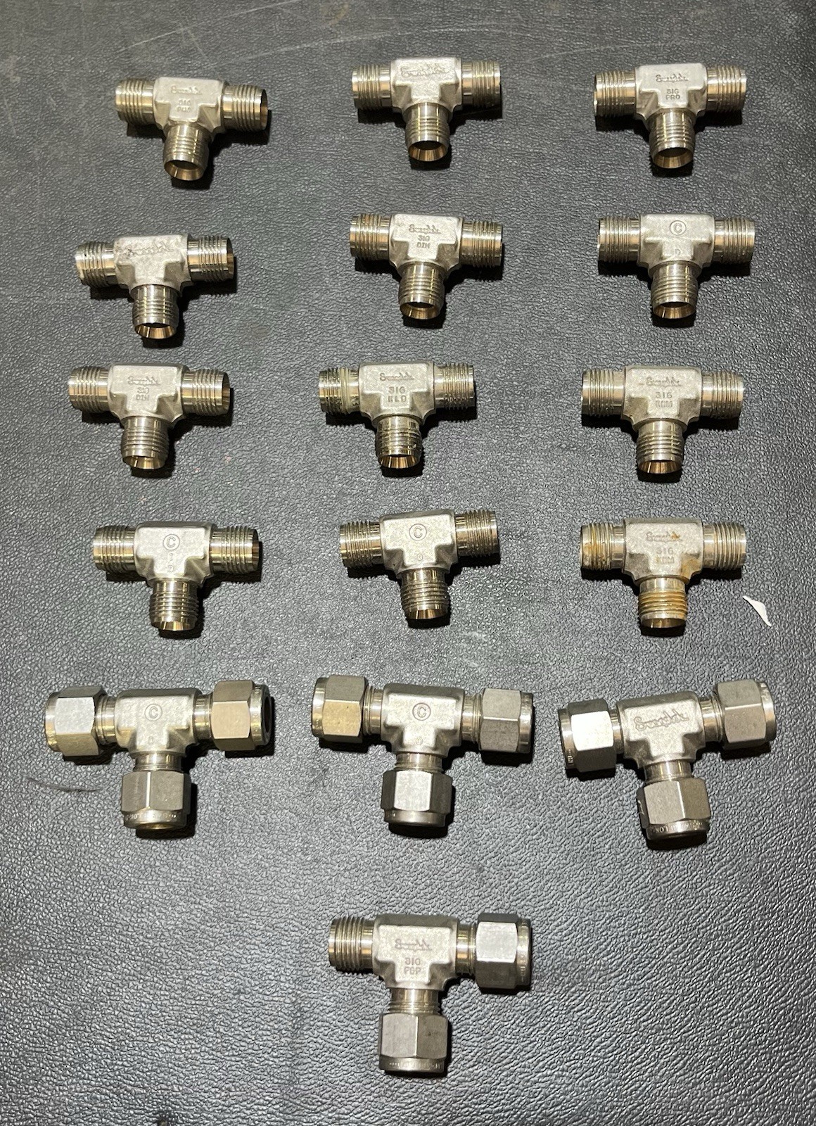 Swagelok SS-600-3 Stainless 3/8″ Tube OD Union Tee ASSORTED LOT/PARTS